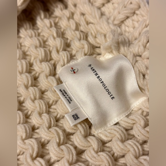 Anthropologie Chunky Knit Cardigan Coxy Natural ONE SIZE Ivory Belted - Picture 8 of 14